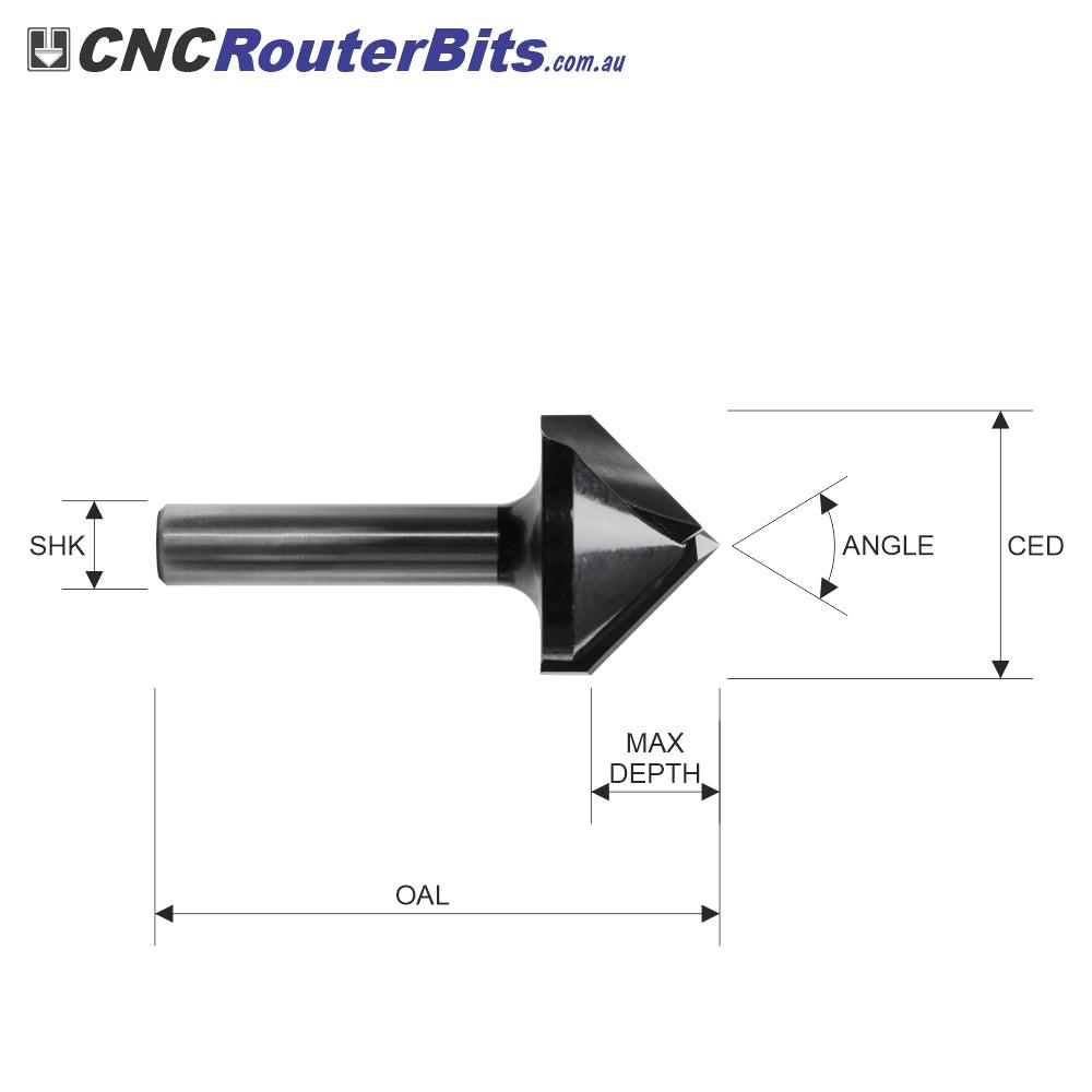 Vee Groove Cutters - Econo Range - CNC Router Bits