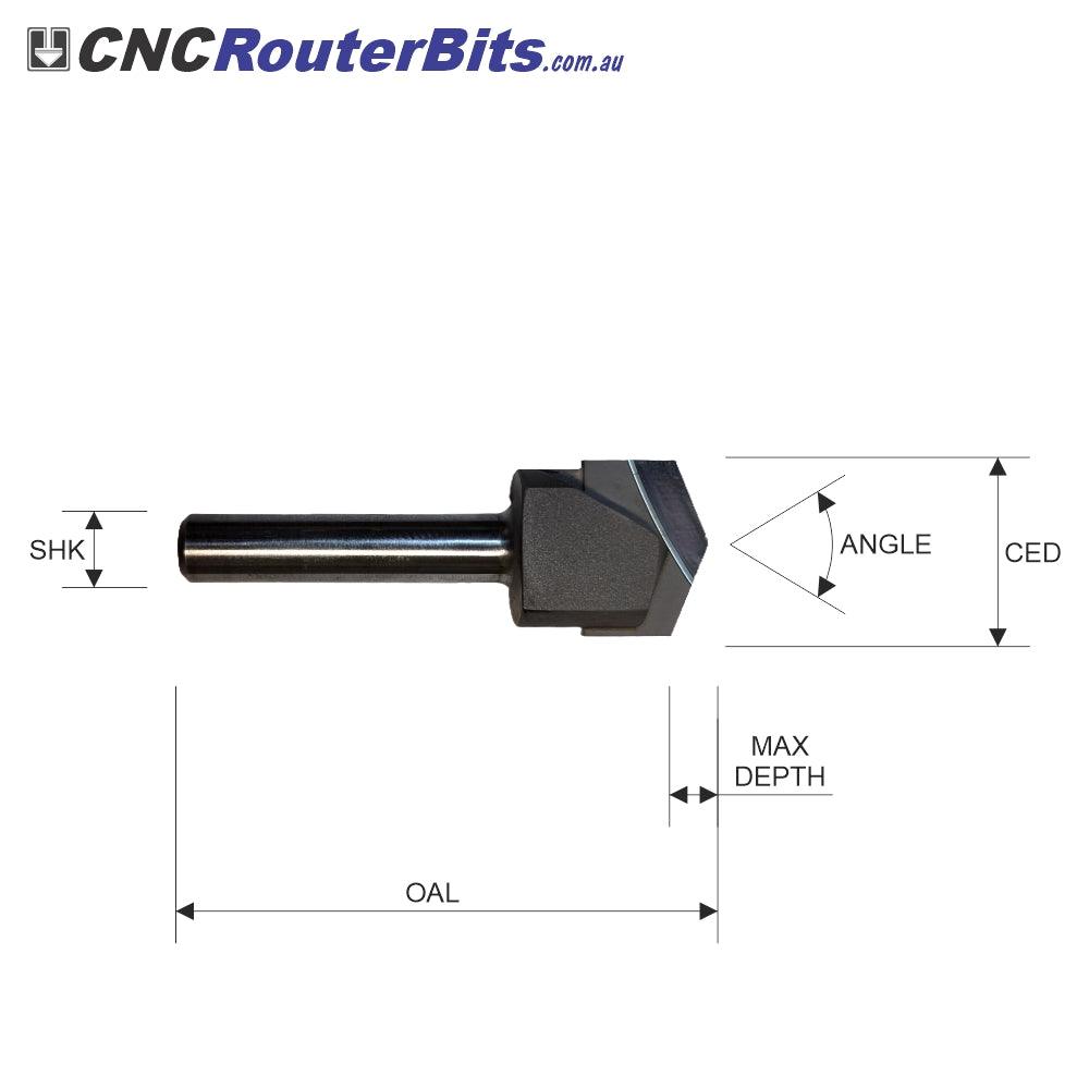 Vee 90 Router Vee Groove Cutters for ACM materials – CNC Router Bits