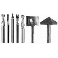 Router bits for cutting plastic