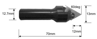60 degree Replaceable Insert Vee cutter specifications