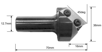 90 degree Replaceable Insert Vee cutter specifications