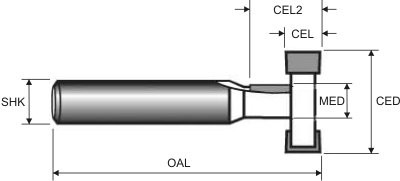 Tee slot cutter specifications